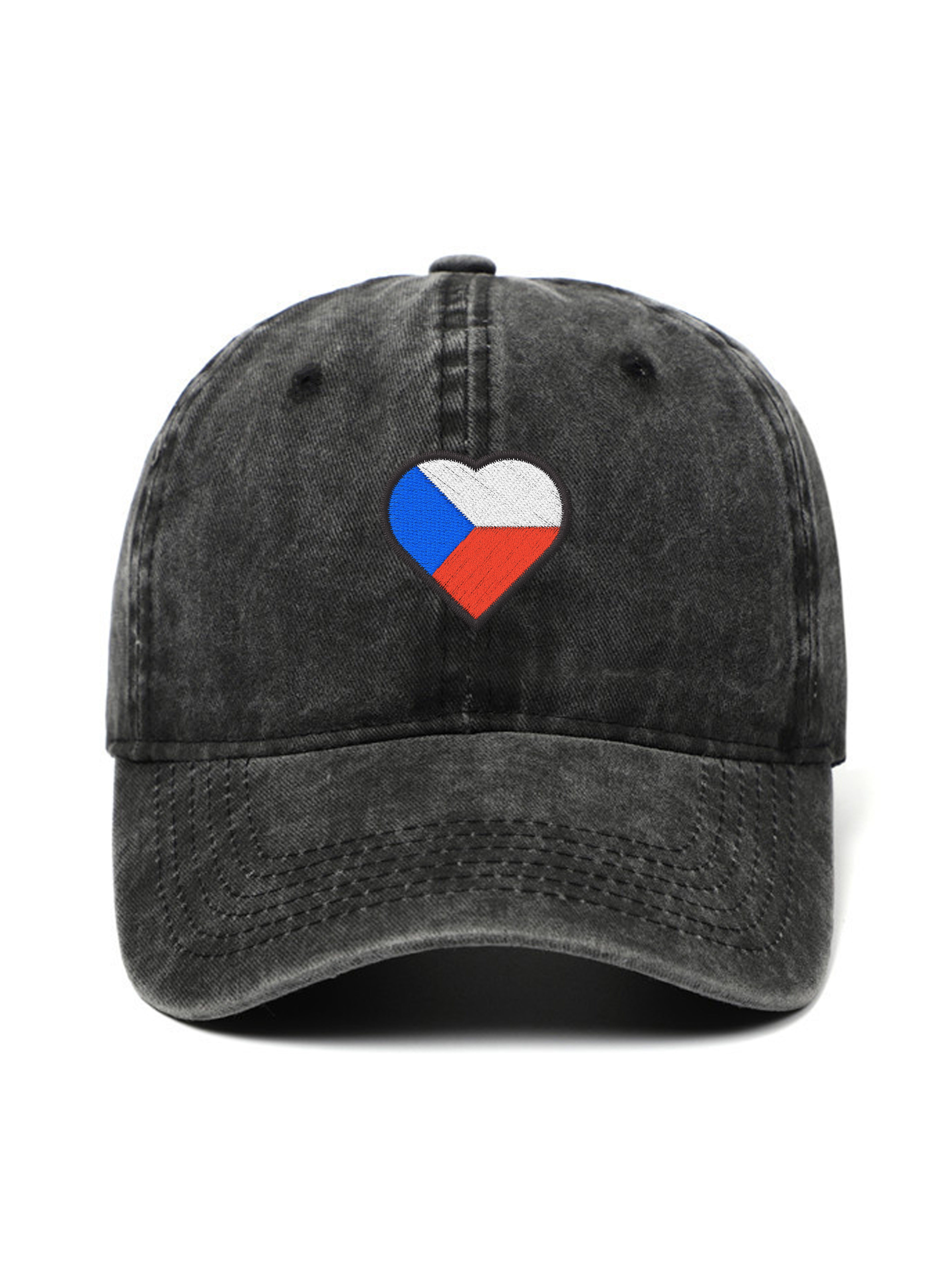 ČESKÉ SRDCE - Čapkov.cz washed kšiltovka-hat-Capkov-Capkov