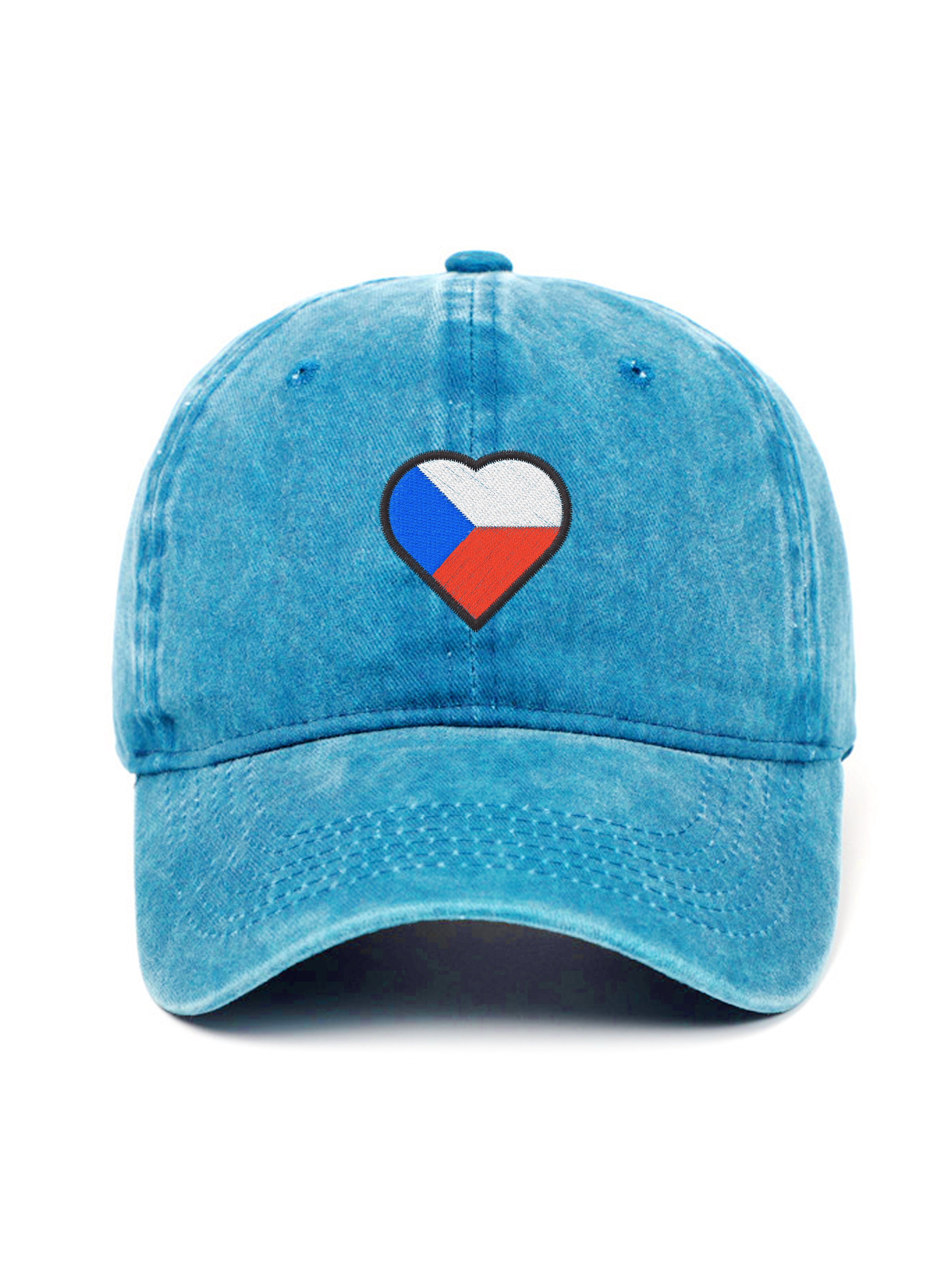 ČESKÉ SRDCE - Čapkov.cz washed kšiltovka-hat-Capkov-Capkov