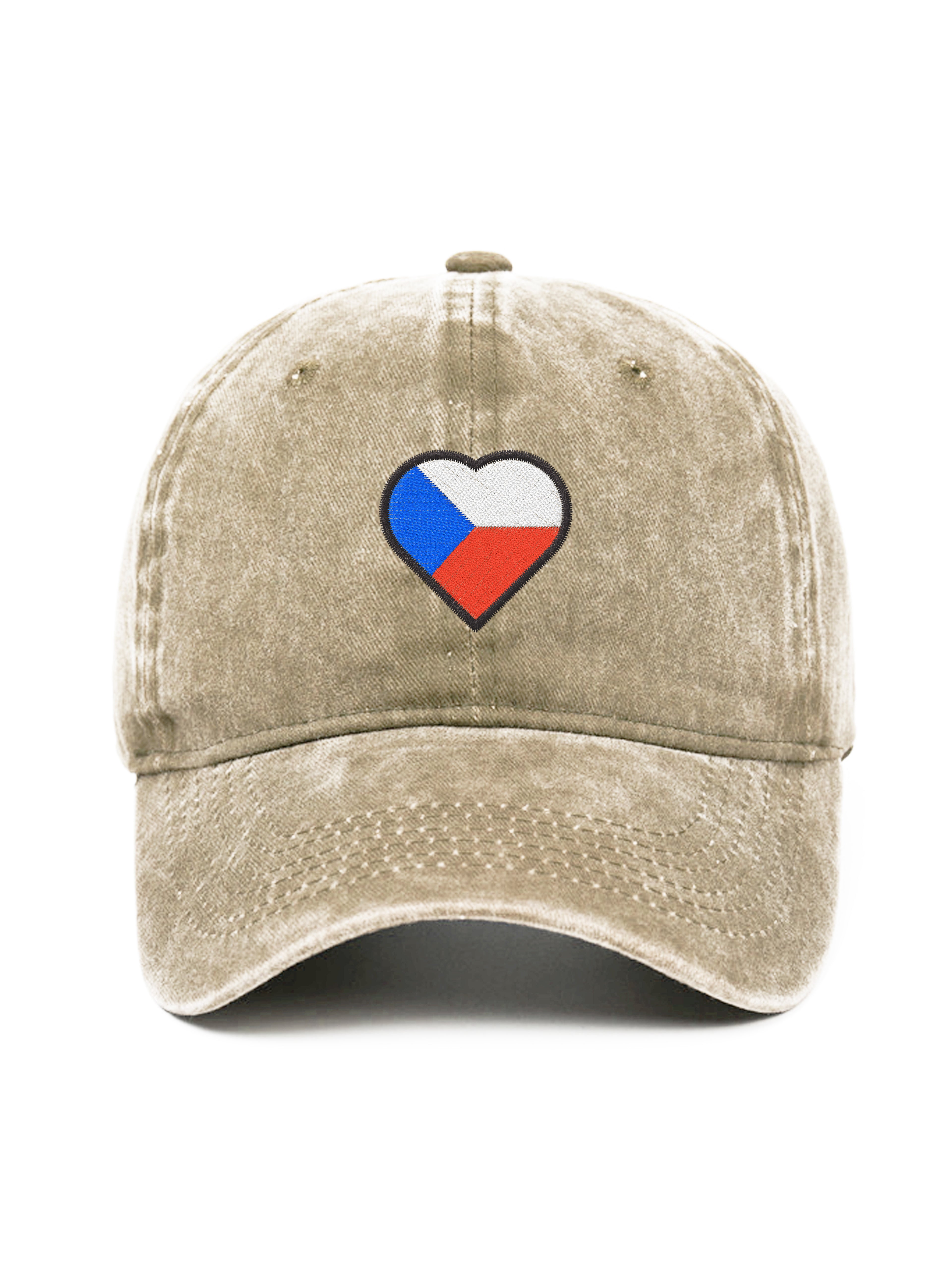 ČESKÉ SRDCE - Čapkov.cz washed kšiltovka-hat-Capkov-Capkov