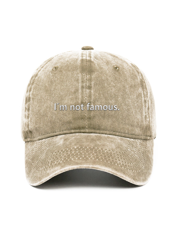 I'm not famous. - Čapkov.cz washed kšiltovka-Hat-Capkov-Capkov