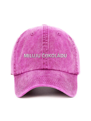 MILUJU ČOKOLÁDU - Čapkov.cz washed kšiltovka-Hat-Capkov-Capkov