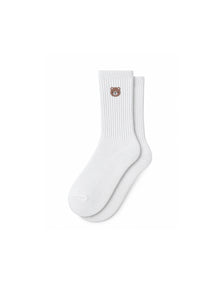 Capkov Embroidery Socks Bear, Bílá