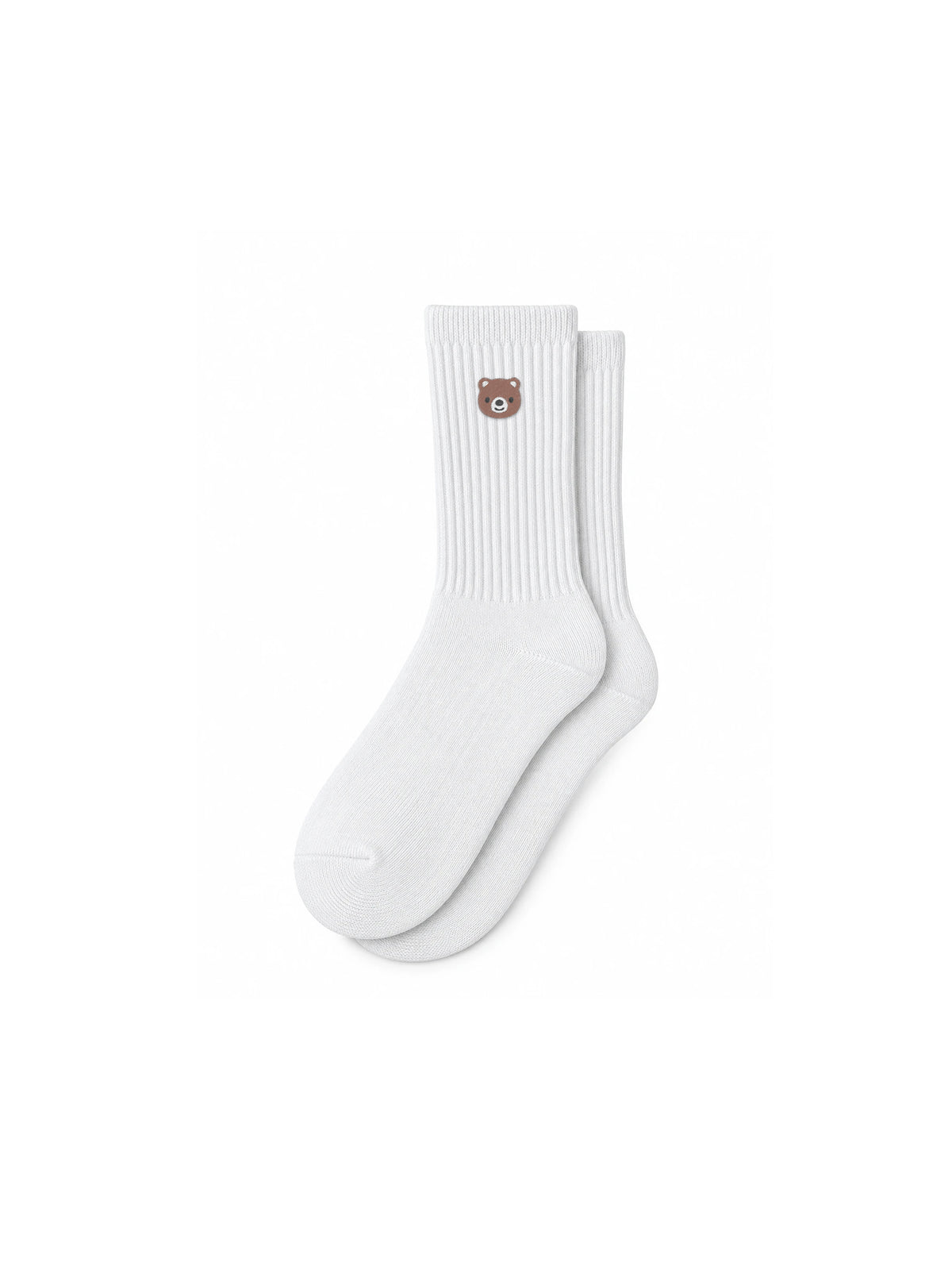 Capkov Embroidery Socks Bear, Bílá
