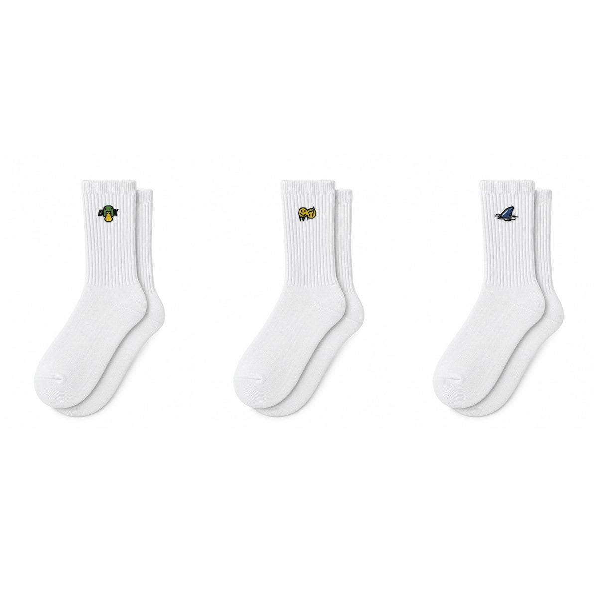 Capkov Embroidery Socks Fun Set, Bílá