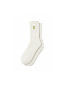 Capkov Embroidery Socks Pear – Krémová