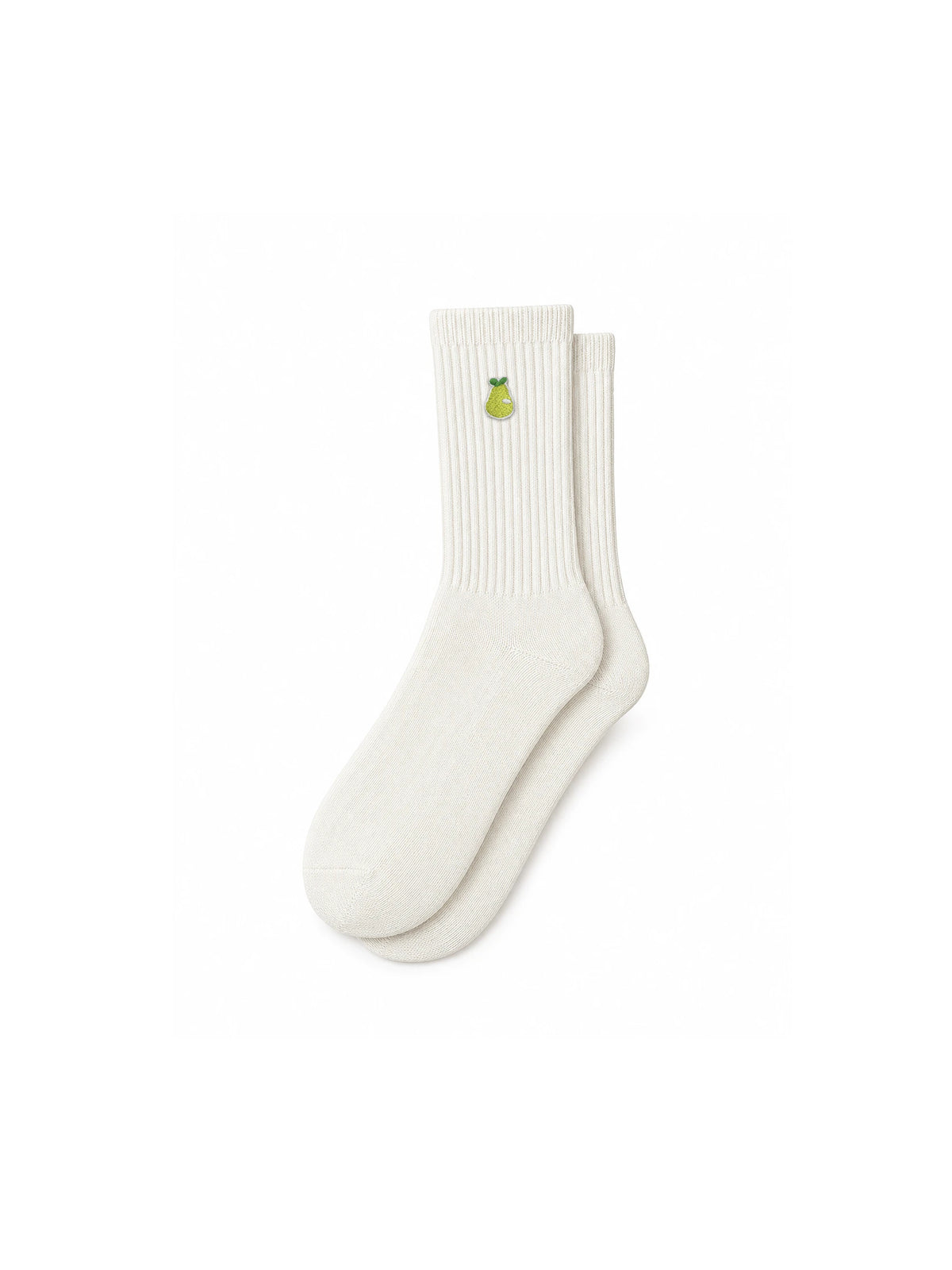 Capkov Embroidery Socks Pear – Krémová