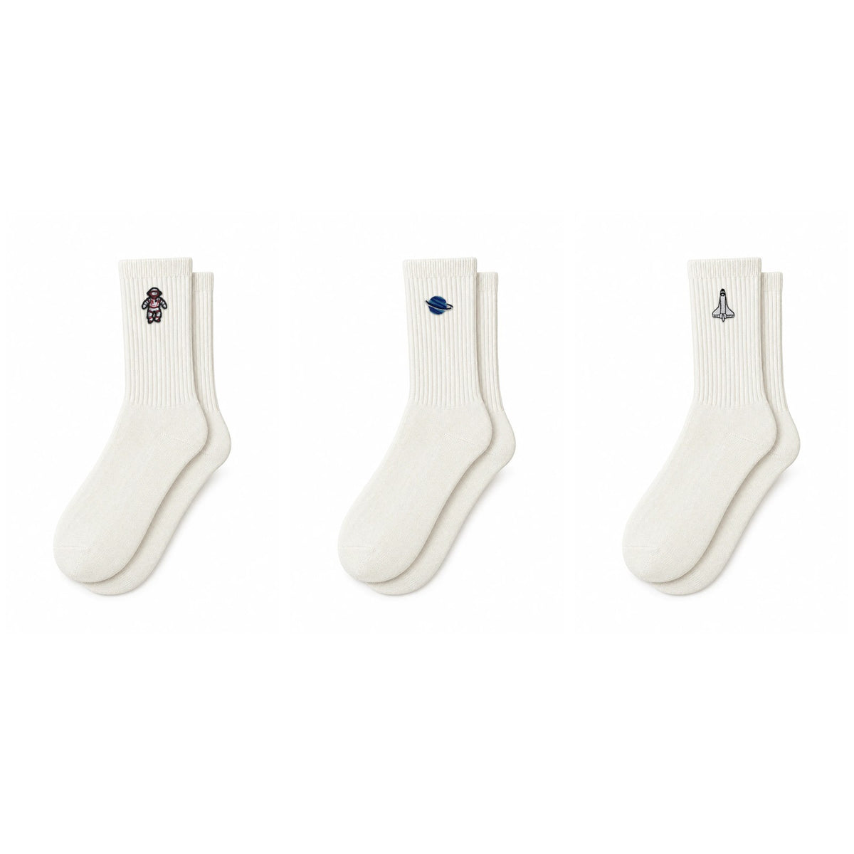 Capkov Embroidery Socks Space Set
