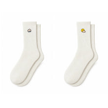 Capkov Embroidery Socks Weather Set, Krémovå