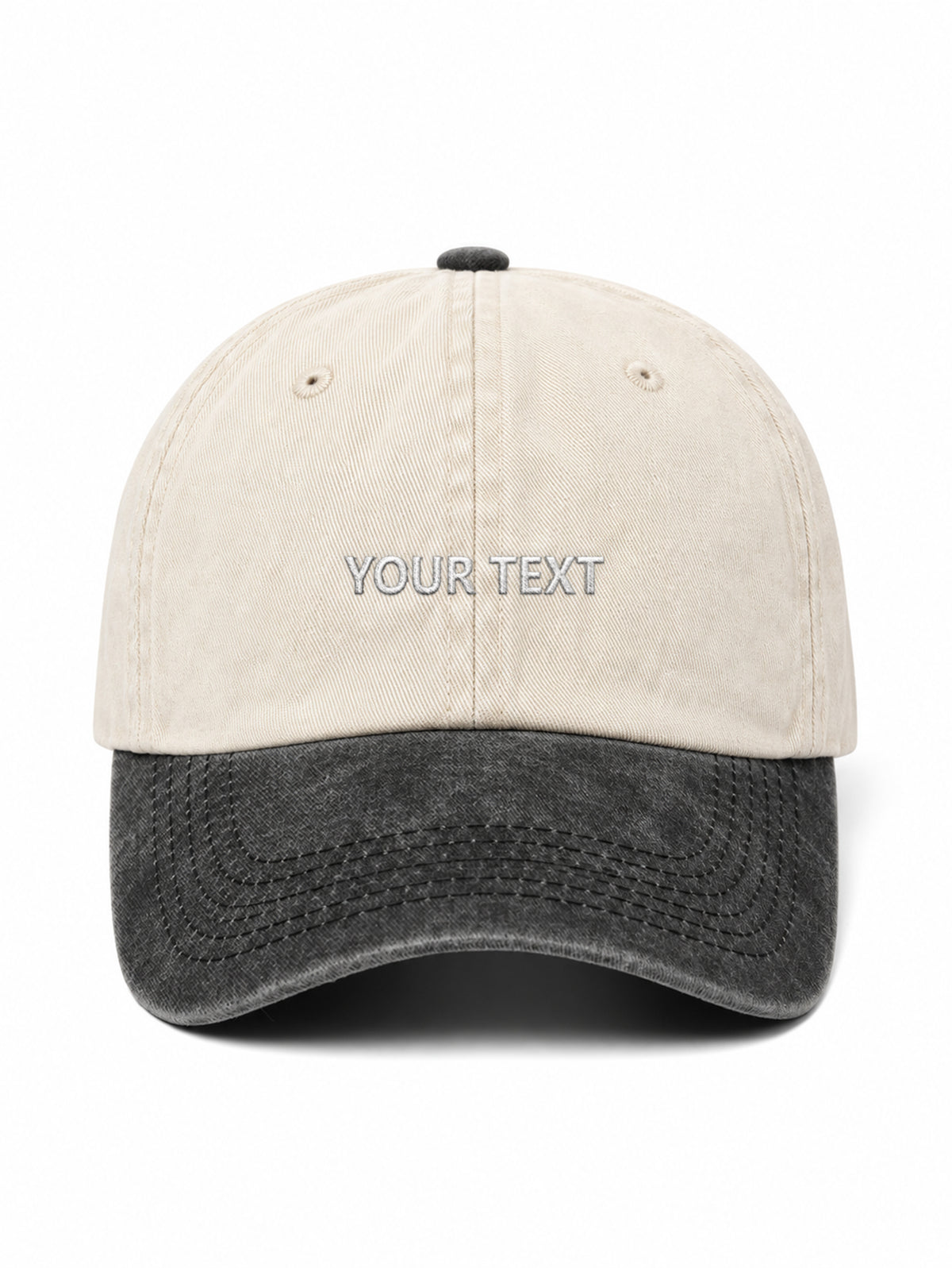 ✂️ Vlastní design čapky TEXTOVÝ - Čapkov.cz Vintage Two-Tone kšiltovka-Hat-Capkov-Capkov