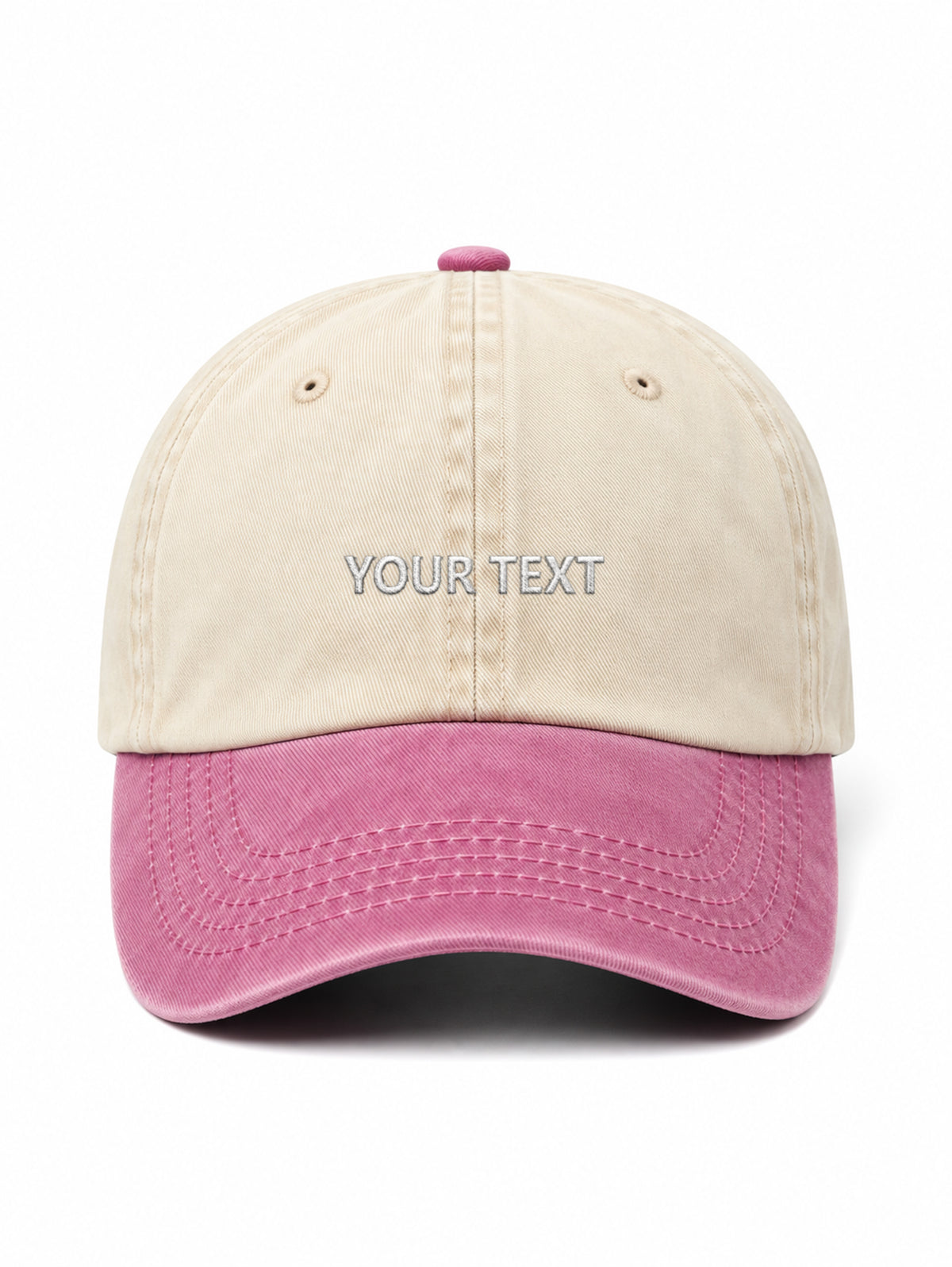 ✂️ Vlastní design čapky TEXTOVÝ - Čapkov.cz Vintage Two-Tone kšiltovka-Hat-Capkov-Capkov