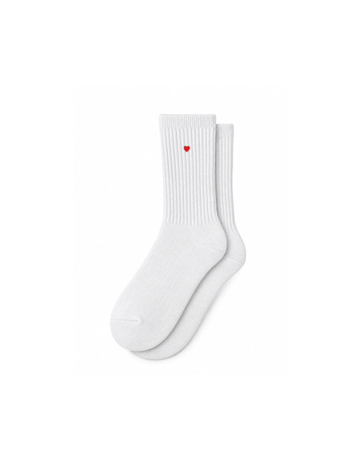 Capkov Embroidery Socks Heart, Bílá