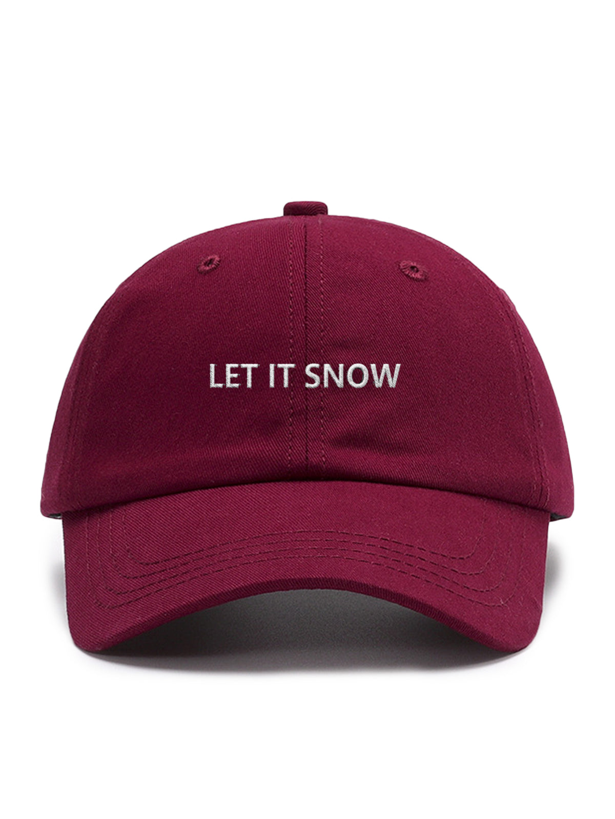LET IT SNOW – kšiltovka, Vínová – fotka 8 z 14