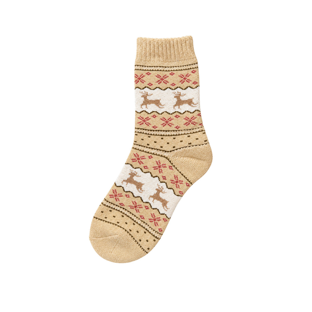 Capkov Winter Socks Reindeer, Béžová – fotka 3 z 5
