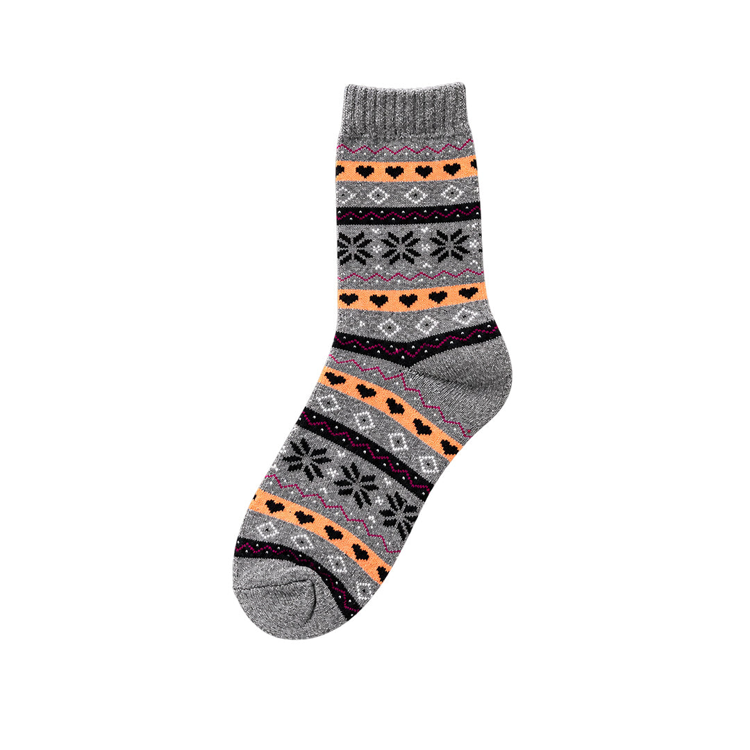 Capkov Winter Socks Hearts & Snowflakes, Šedá – fotka 5 z 5