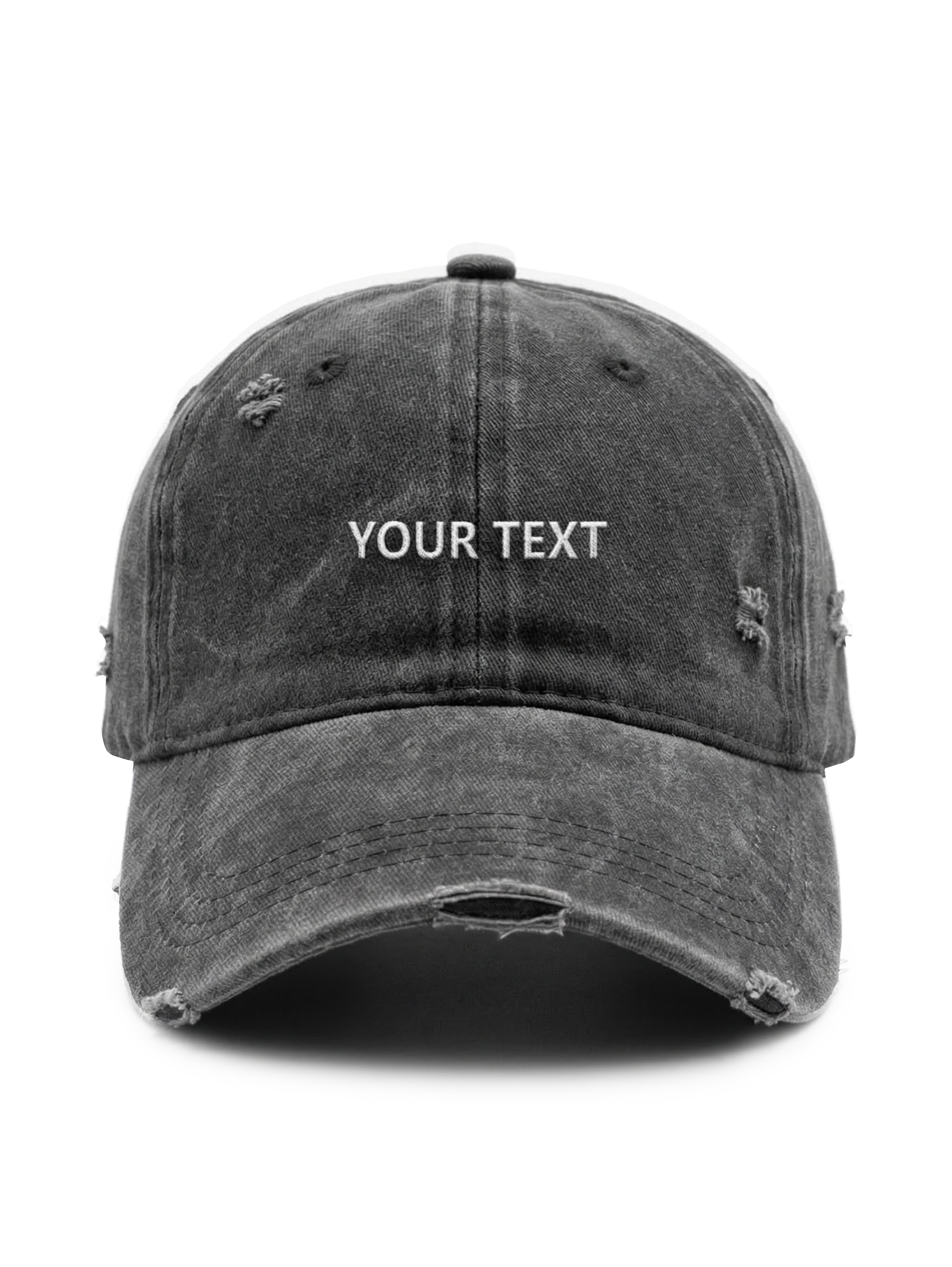 ✂️ Vlastní design čapky TEXTOVÝ - Čapkov.cz distressed kšiltovka
