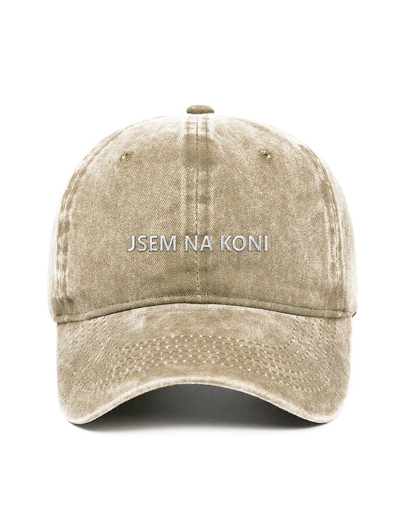 JSEM NA KONI - Čapkov.cz washed kšiltovka-Hat-Capkov-Capkov
