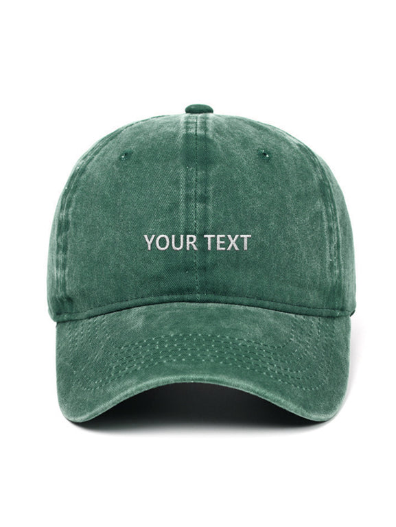 ✂️ Vlastní design čapky TEXTOVÝ - Čapkov.cz washed kšiltovka-Hat-Capkov-Capkov