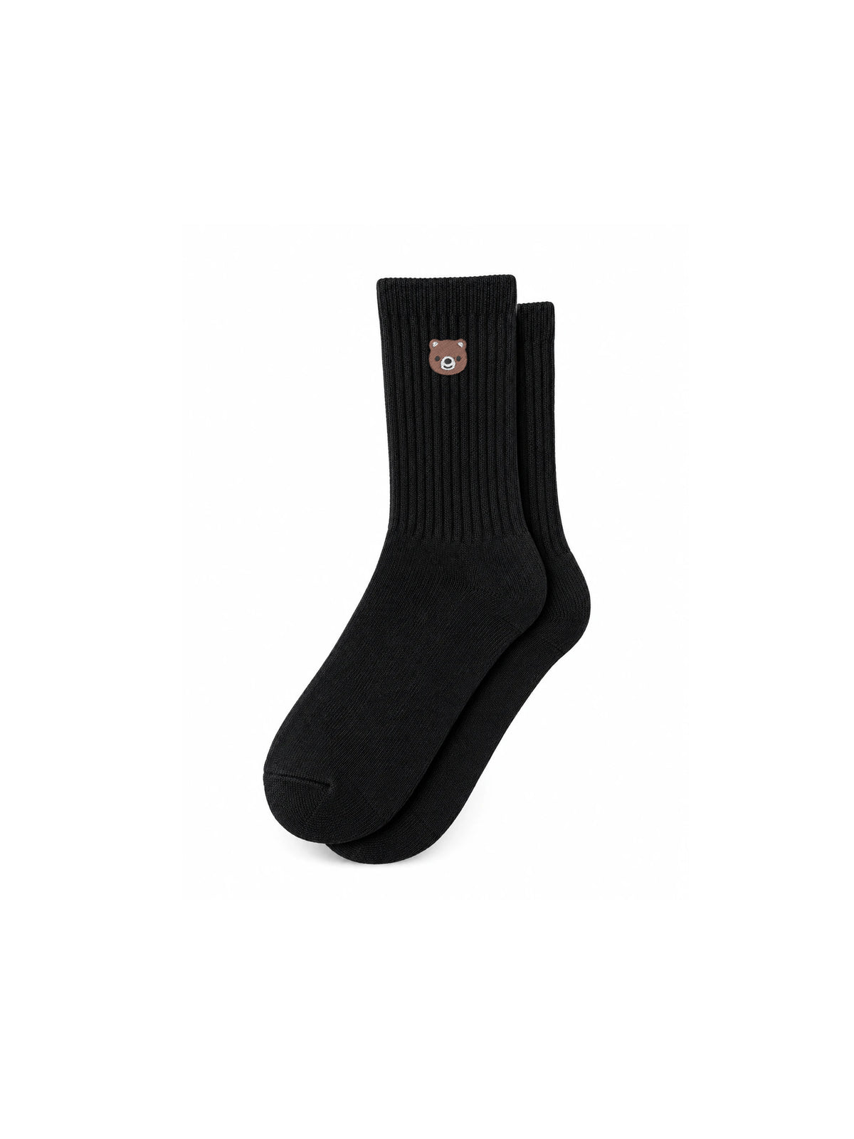 Capkov Embroidery Socks Bear, Černá