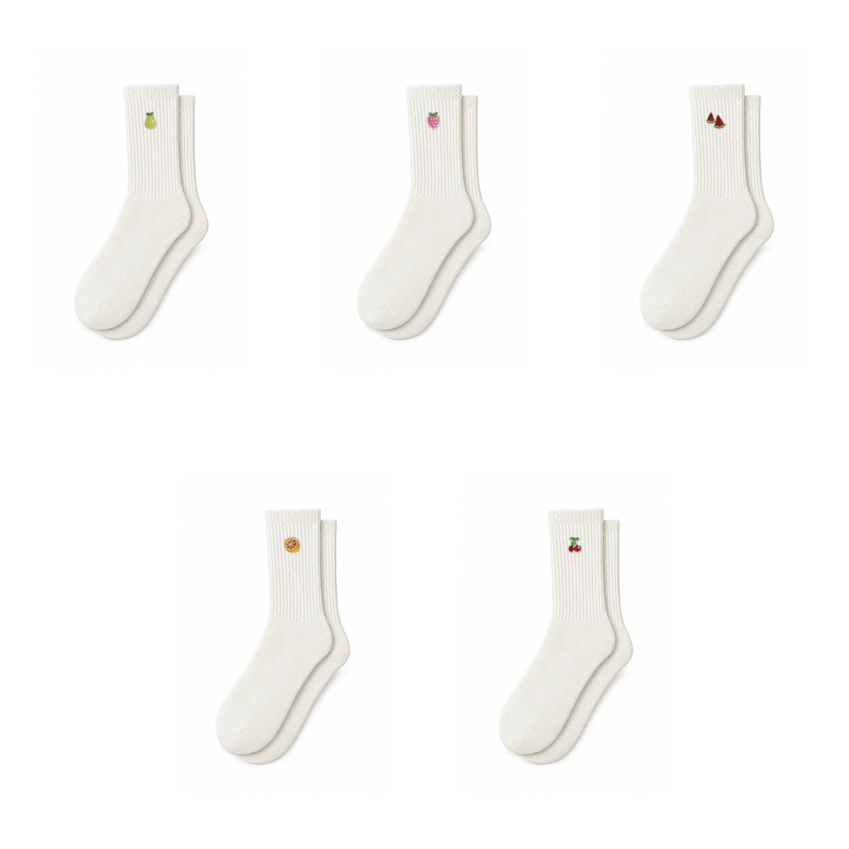Capkov Embroidery Socks Fruit Set