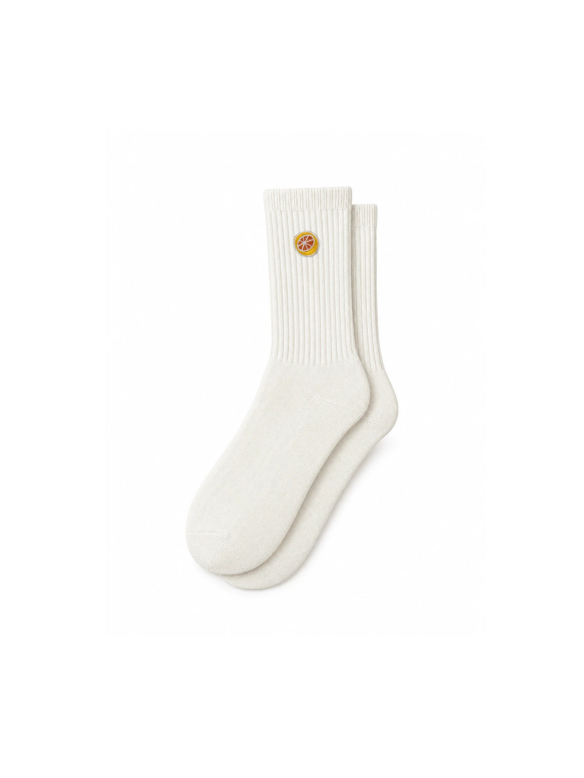 Capkov Embroidery Socks Orange Slice – Krémová