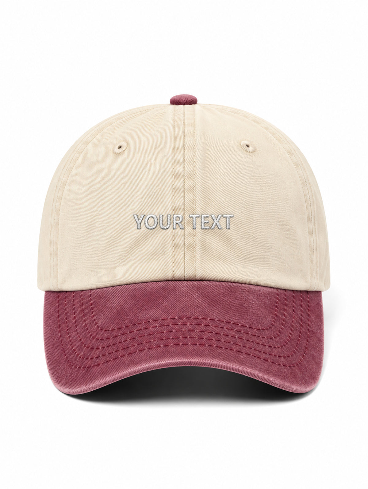 ✂️ Vlastní design čapky TEXTOVÝ - Čapkov.cz Vintage Two-Tone kšiltovka-Hat-Capkov-Capkov