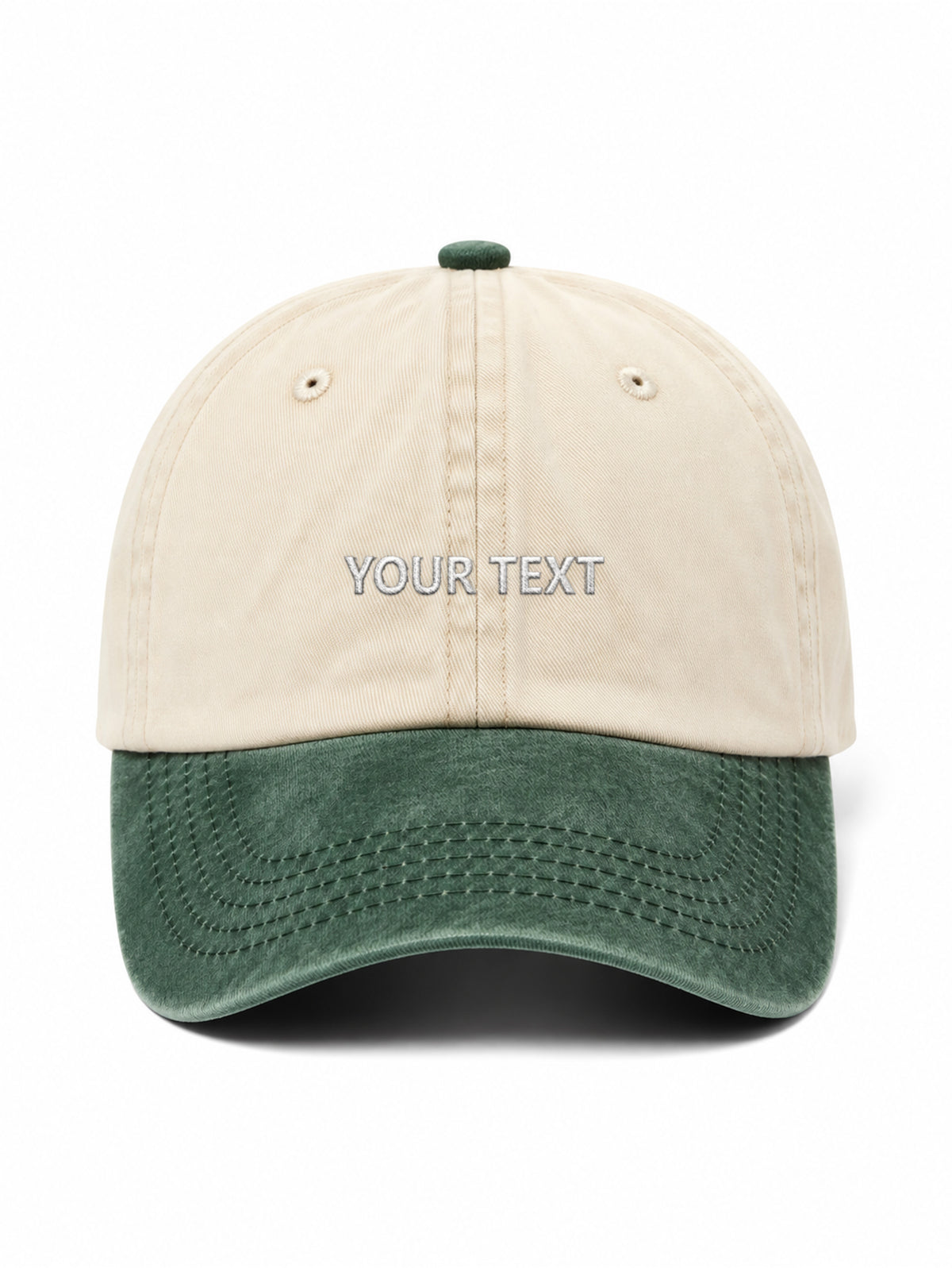 ✂️ Vlastní design čapky TEXTOVÝ - Čapkov.cz Vintage Two-Tone kšiltovka-Hat-Capkov-Capkov