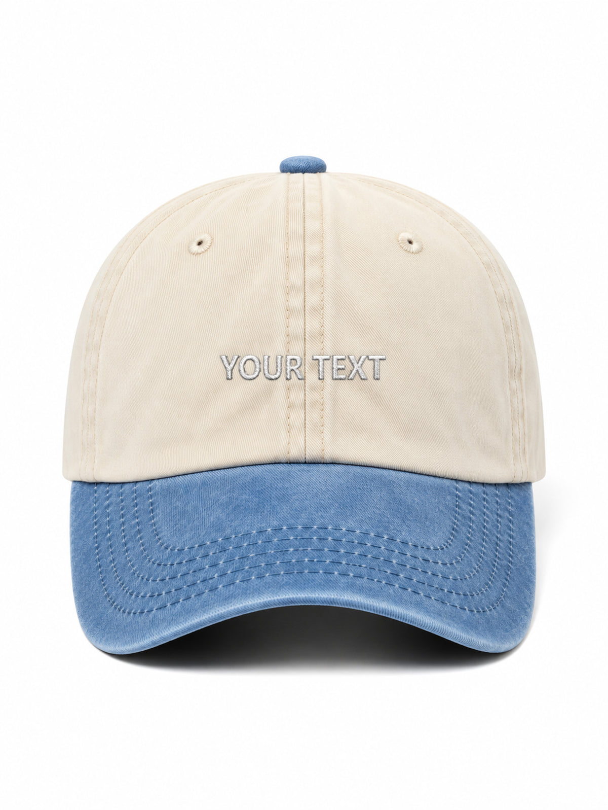 ✂️ Vlastní design čapky TEXTOVÝ - Čapkov.cz Vintage Two-Tone kšiltovka-Hat-Capkov-Capkov