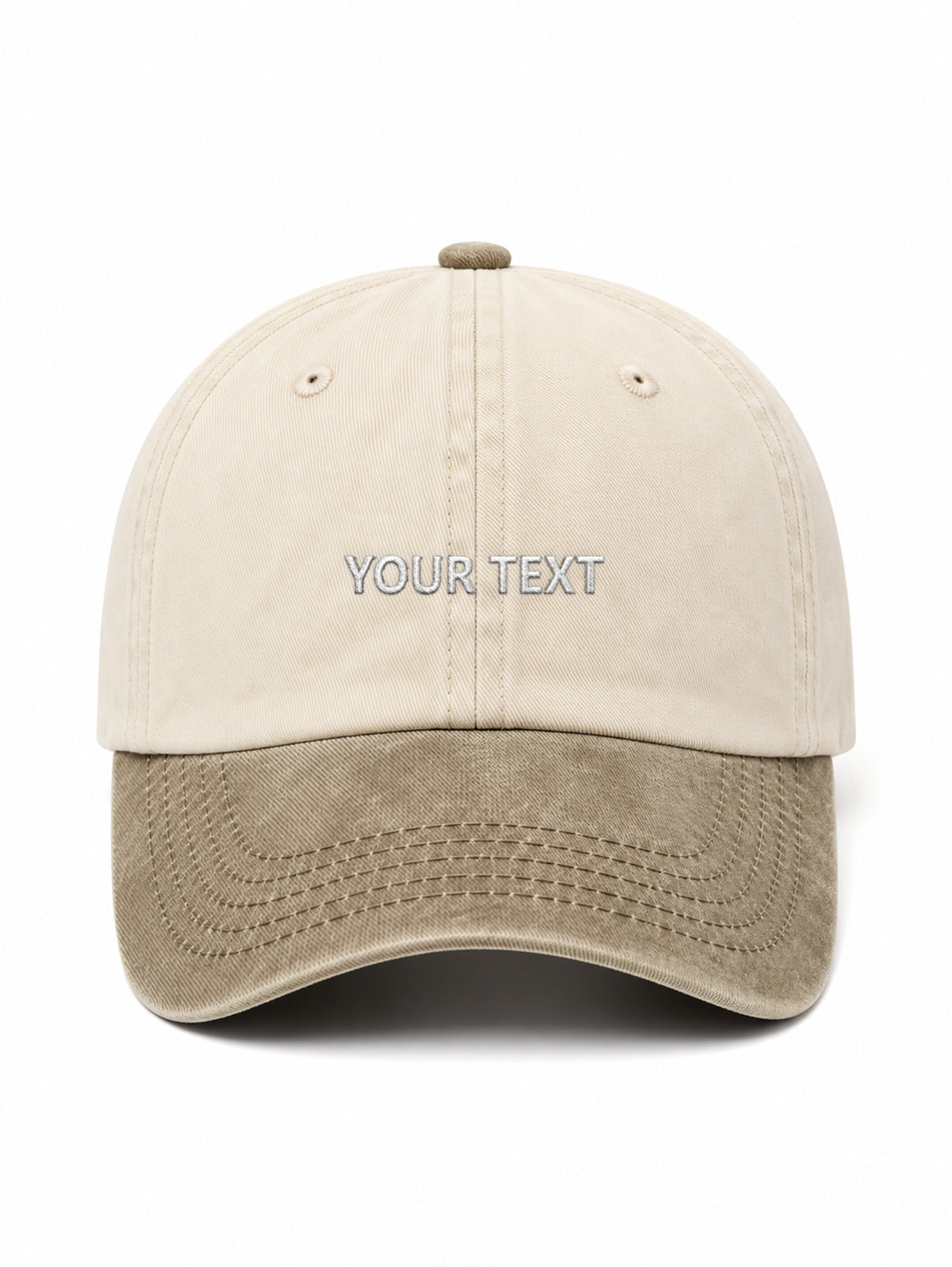 ✂️ Vlastní design čapky TEXTOVÝ - Čapkov.cz Vintage Two-Tone kšiltovka-Hat-Capkov-Capkov