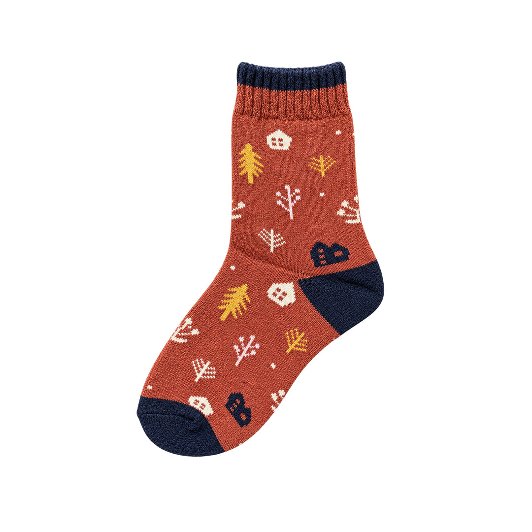 Capkov Winter Socks Forest, Červená – fotka 3 z 5