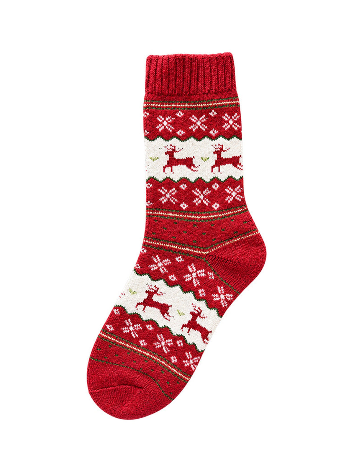 Capkov Winter Socks Reindeer, Červená – fotka 2 z 5