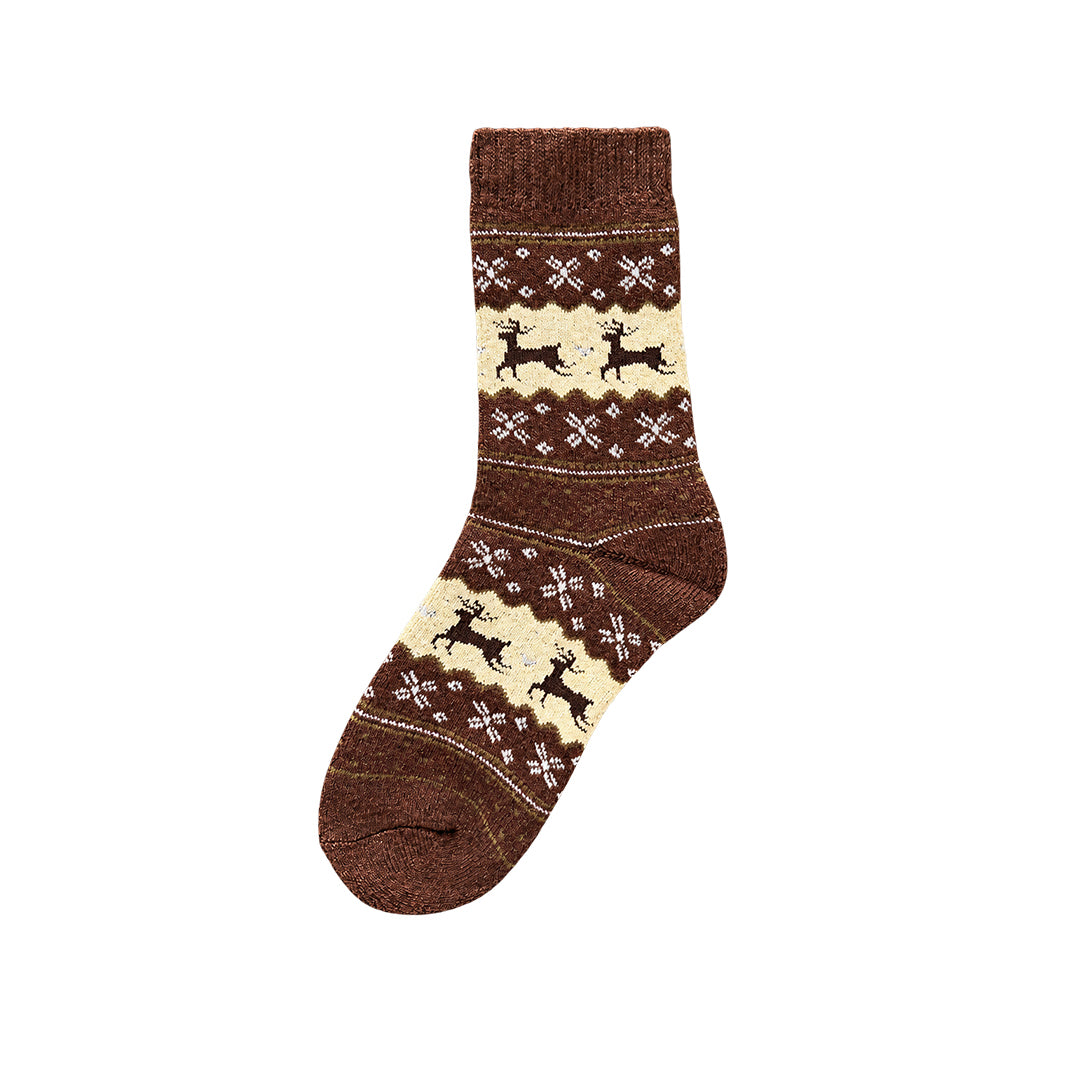 Capkov Winter Socks Reindeer, Hnědá